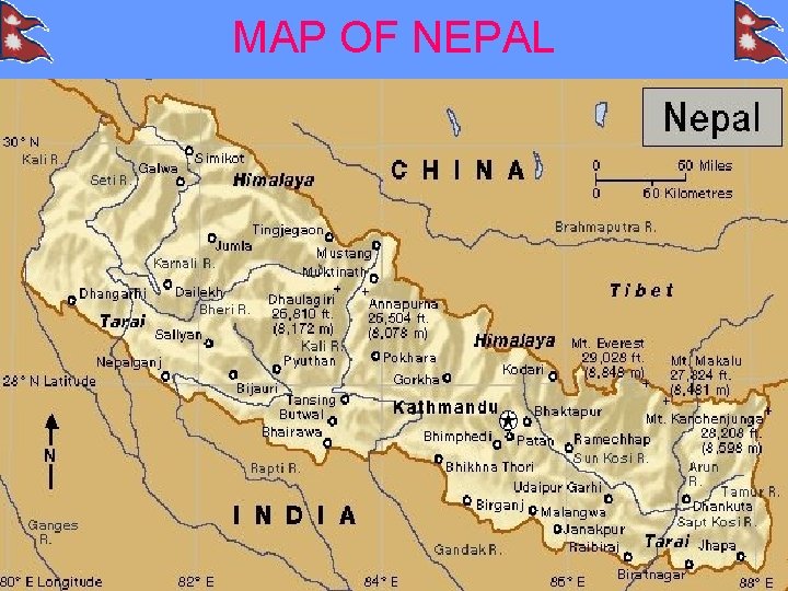 MAP OF NEPAL 