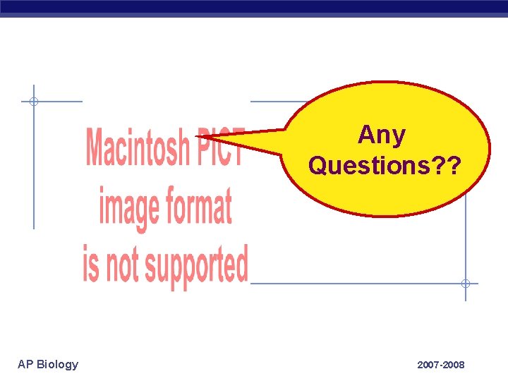 Any Questions? ? AP Biology 2007 -2008 