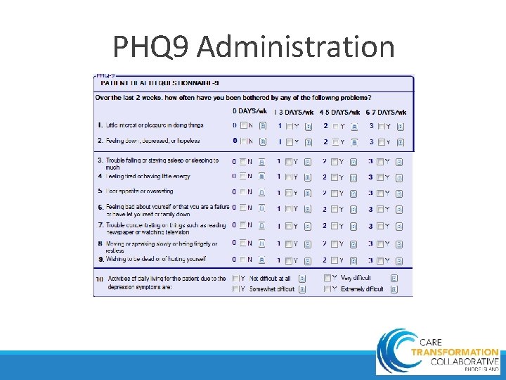 PHQ 9 Administration 6 