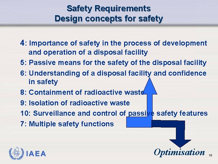 Safety Requirements Design concepts for safety 4: Importance of safety in the process of