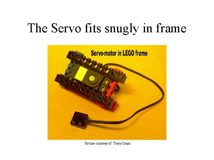 The Servo fits snugly in frame Picture courtesy of Terry Grant 
