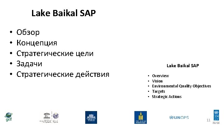 Lake Baikal SAP • • • Обзор Концепция Стратегические цели Задачи Стратегические действия Lake