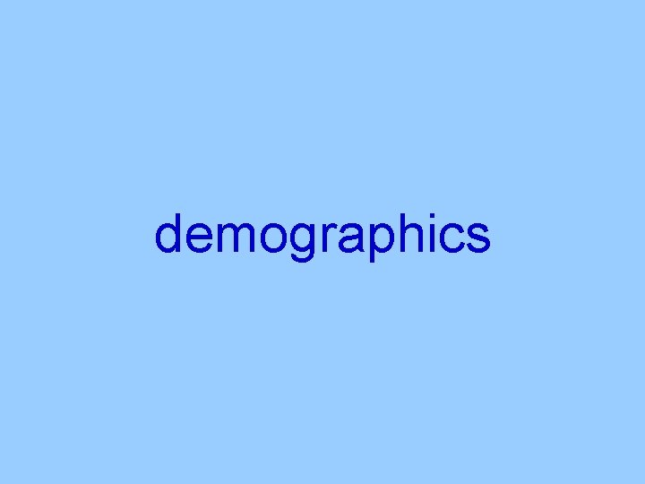 demographics 