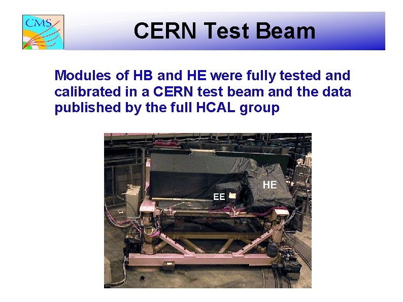 CERN Test Beam Modules of HB and HE were fully tested and calibrated in