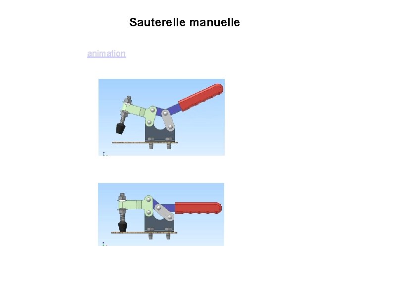 Sauterelle manuelle animation 