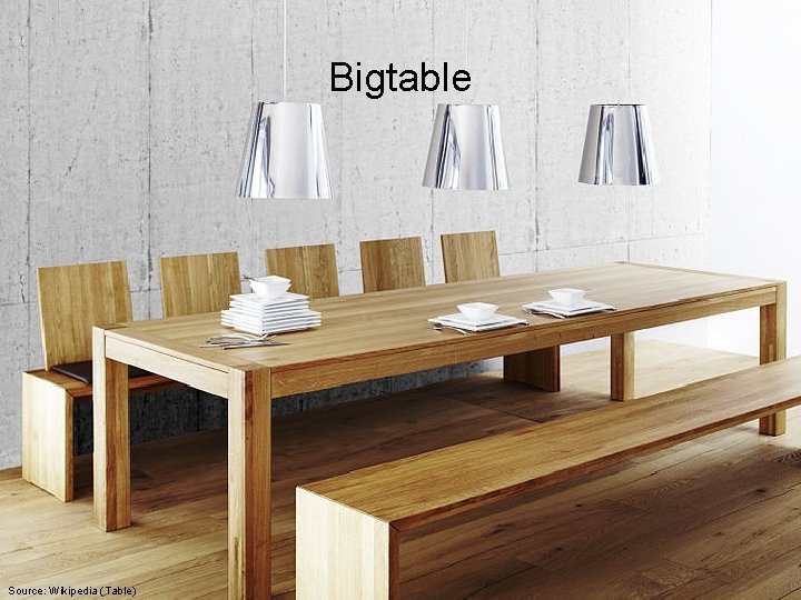 Bigtable Source: Wikipedia (Table) 