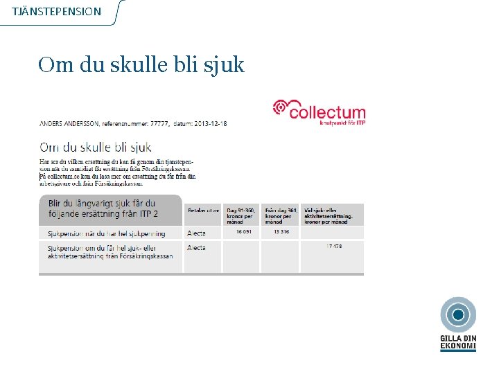 TJÄNSTEPENSION Om du skulle bli sjuk 2020 -11 -04 11 