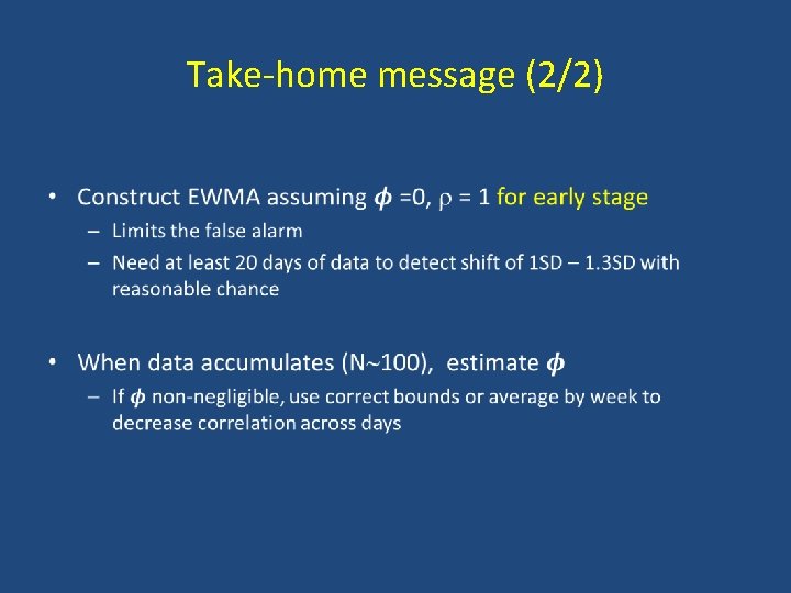 Take-home message (2/2) •  Take-home message (2/2) •