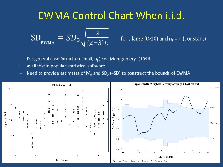 EWMA Control Chart When i. i. d. •  EWMA Control Chart When i. i. d. •