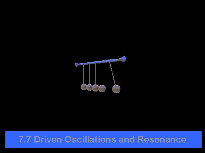 7. 7 Driven Oscillations and Resonance 