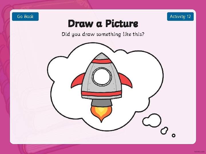 Go Back Draw a Picture Did you draw something like this? Activity 12 