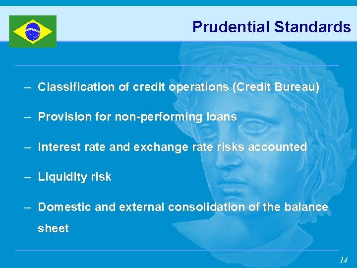 Prudential Standards – Classification of credit operations (Credit Bureau) – Provision for non-performing loans