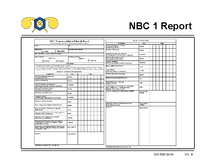 NBC 1 Report 031 -503 -3014 VG 9 