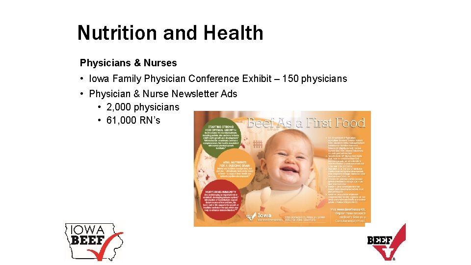 Nutrition and Health Physicians & Nurses • Iowa Family Physician Conference Exhibit – 150