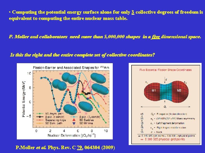  • Computing the potential energy surface alone for only 3 collective degrees of