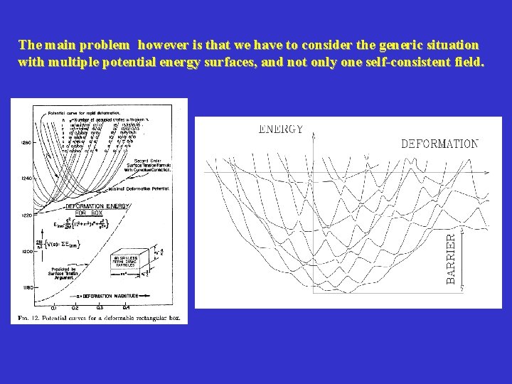 The main problem however is that we have to consider the generic situation with