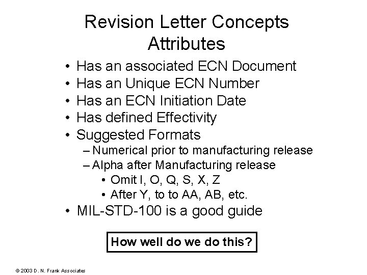BOM 0414 B- Rev. A Revision Letter Concepts Attributes • • • Has an