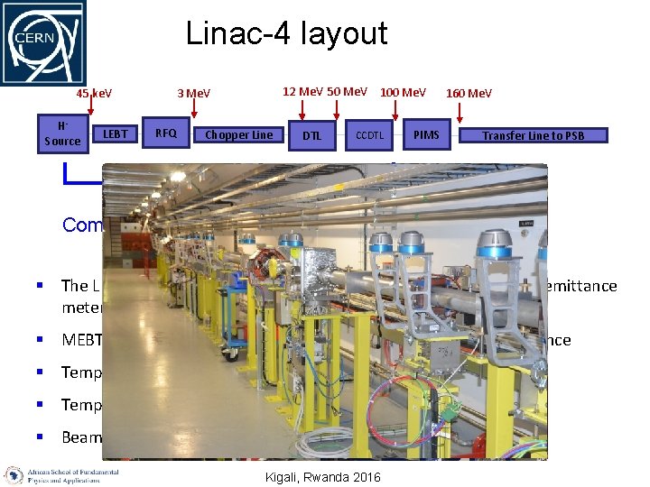 Linac-4 layout HSource LEBT 12 Me. V 50 Me. V 100 Me. V 3