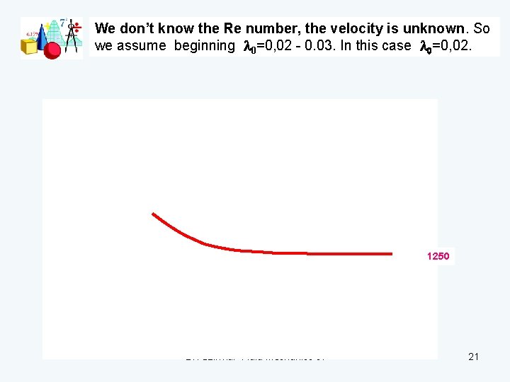 We don’t know the Re number, the velocity is unknown. So we assume beginning
