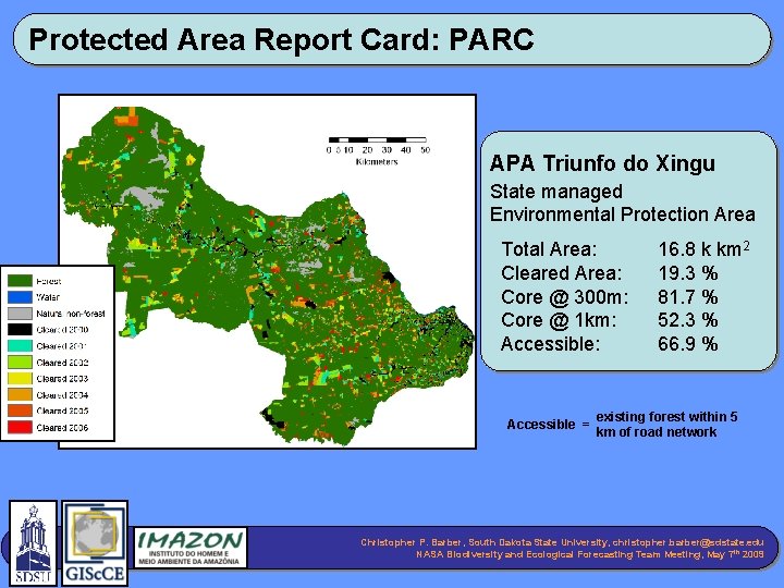 Protected Area Report Card: PARC APA Triunfo do Xingu State managed Environmental Protection Area