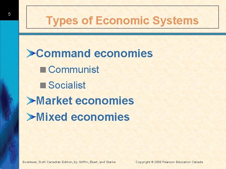 5 Types of Economic Systems Command economies <Communist <Socialist Market economies Mixed economies Business, 5 Types of Economic Systems Command economies <Communist <Socialist Market economies Mixed economies Business,