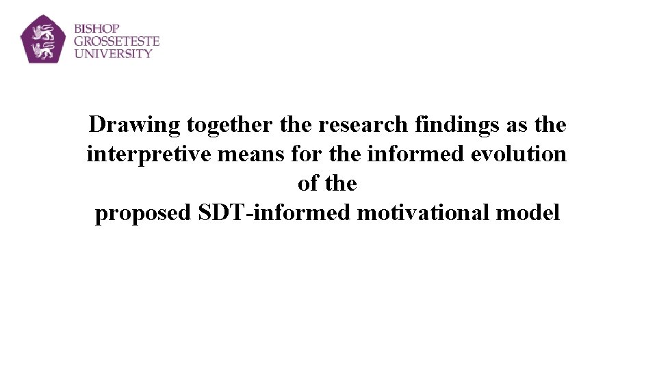 Drawing together the research findings as the interpretive means for the informed evolution of
