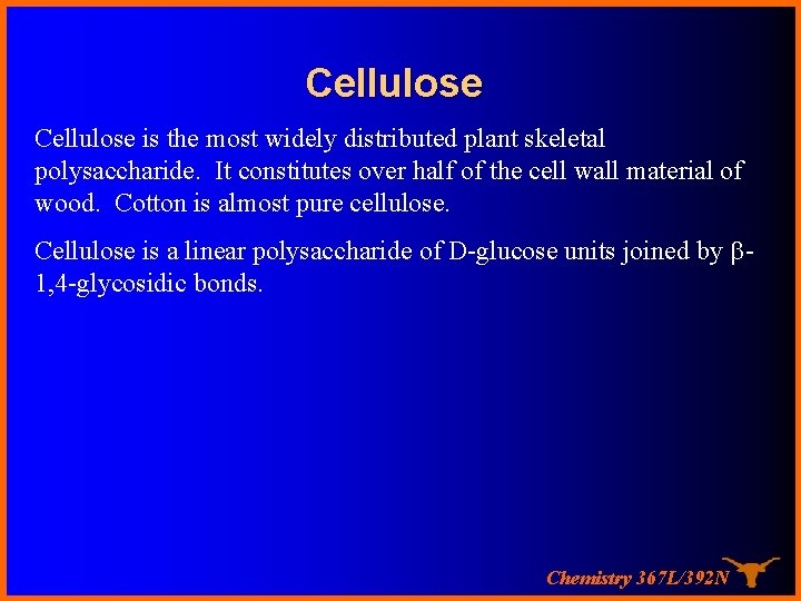 Cellulose is the most widely distributed plant skeletal polysaccharide. It constitutes over half of