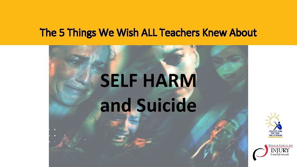 The 5 Things We Wish ALL Teachers Knew About SELF HARM and Suicide 