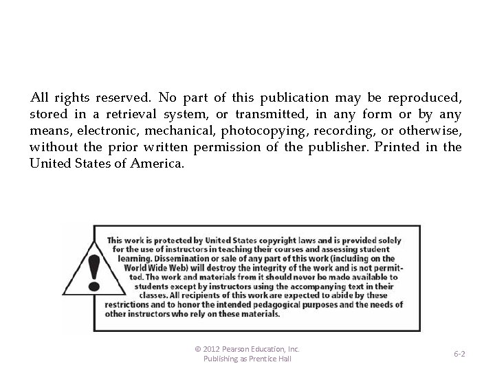 All rights reserved. No part of this publication may be reproduced, stored in a