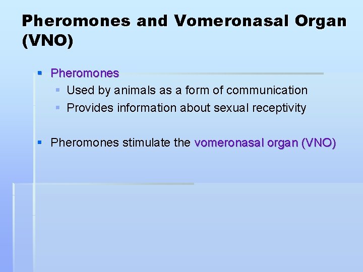Pheromones and Vomeronasal Organ (VNO) § Pheromones § Used by animals as a form