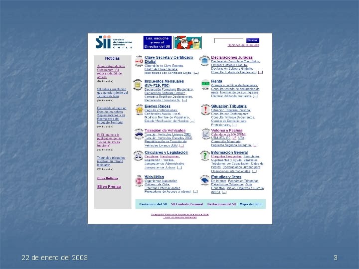 22 de enero del 2003 3 
