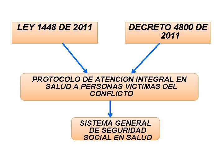 LEY 1448 DE 2011 DECRETO 4800 DE 2011 PROTOCOLO DE ATENCION INTEGRAL EN SALUD