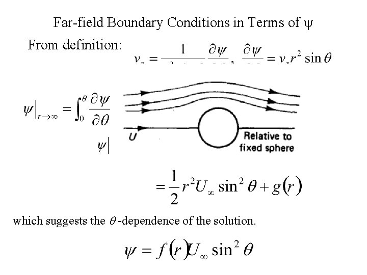 Far-field Boundary Conditions in Terms of From definition: which suggests the -dependence of the