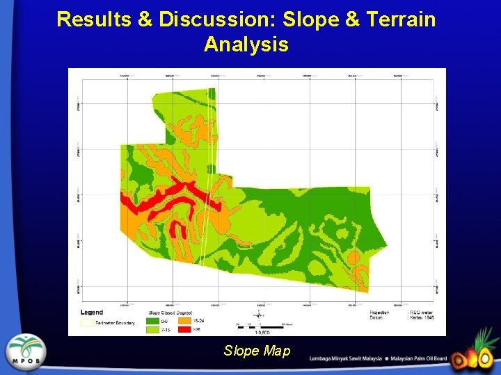 Results & Discussion: Slope & Terrain Analysis Slope Map 24 