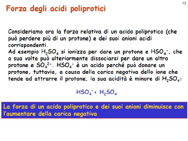 Forza degli acidi poliprotici 13 