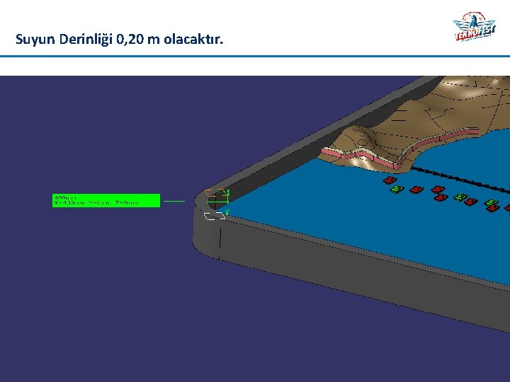 Suyun Derinliği 0, 20 m olacaktır. 3 