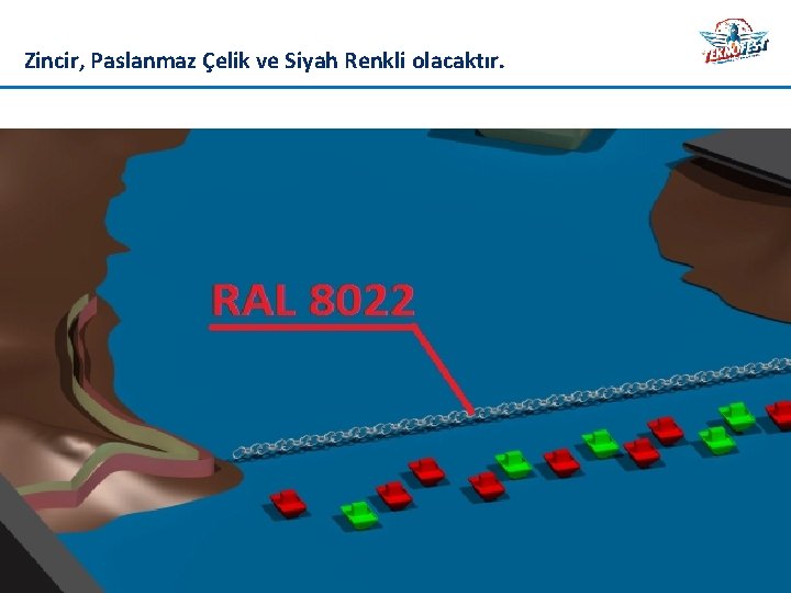 Zincir, Paslanmaz Çelik ve Siyah Renkli olacaktır. 5 