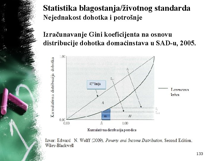 Statistika blagostanja/životnog standarda Nejednakost dohotka i potrošnje Izračunavanje Gini koeficijenta na osnovu distribucije dohotka