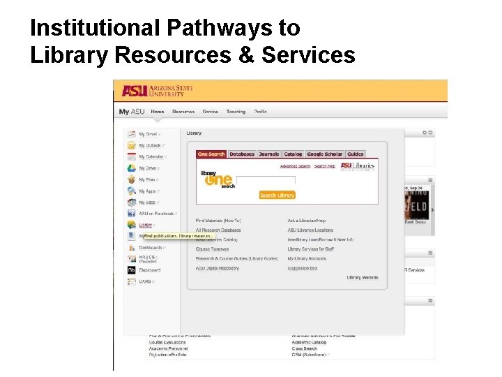 Institutional Pathways to Library Resources & Services 