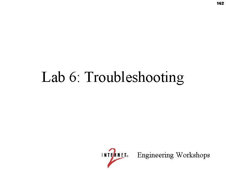 162 Lab 6: Troubleshooting Engineering Workshops 
