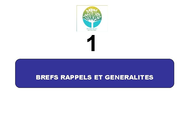 1 BREFS RAPPELS ET GENERALITES 