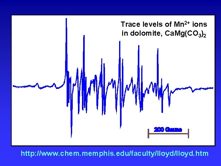 Trace levels of Mn 2+ ions in dolomite, Ca. Mg(CO 3)2 http: //www. chem.