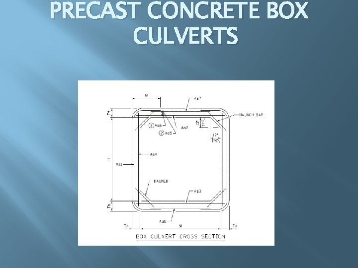 PRECAST CONCRETE BOX CULVERTS 