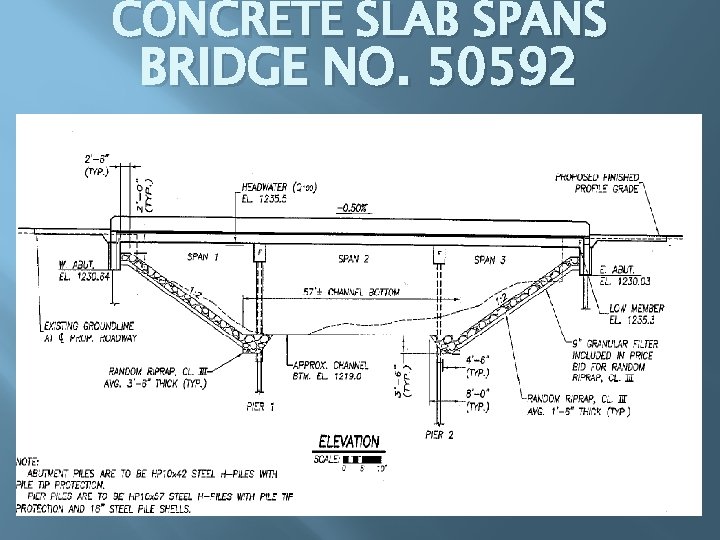 CONCRETE SLAB SPANS BRIDGE NO. 50592 