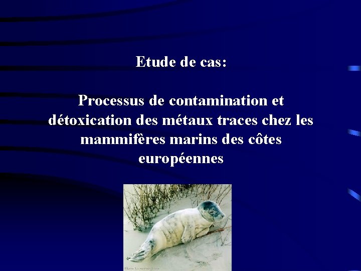 Etude de cas: Processus de contamination et détoxication des métaux traces chez les mammifères