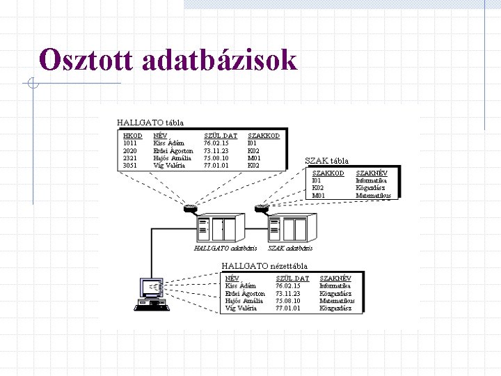 Osztott adatbázisok 