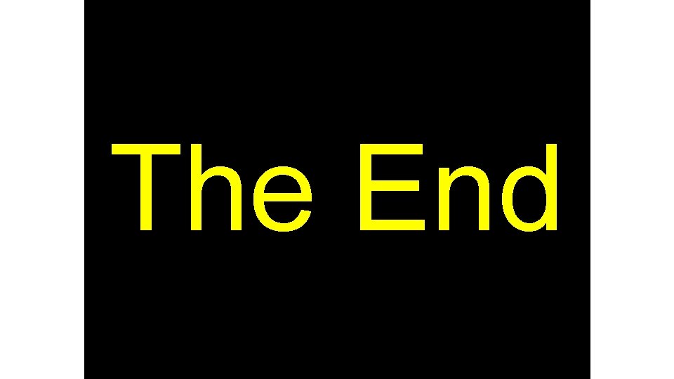 The End 