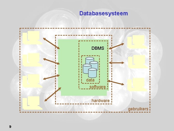 Databasesysteem DBMS data software hardware gebruikers 9 