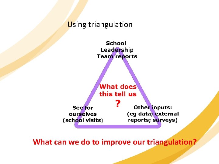 Using triangulation What can we do to improve our triangulation? 