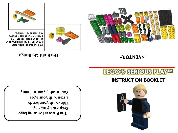 The Process for using Lego Respond by making Think with your hands Listen with